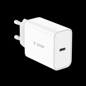 SiGN 45W USB-C PD snabbladdare MacBook Air, iPhone m.fl. - Vit