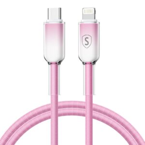 SiGN Dynamic Series USB-C till Lightning Kabel 2.4 A, 1m – Rosa