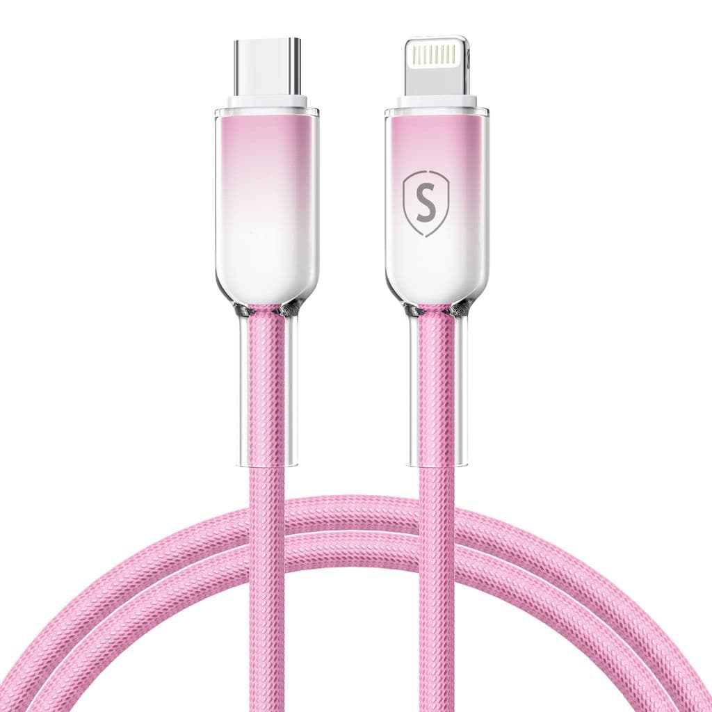 SiGN Dynamic Series USB-C till Lightning Kabel 2.4 A, 1m – Rosa