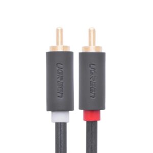Ugreen Audiokabel 2RCA hane till 2RCA hane, 3m - Grå