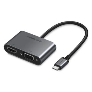 Ugreen USB-C till HDMI/VGA/USB-A 3.0/USB-C PD adapter - Grå
