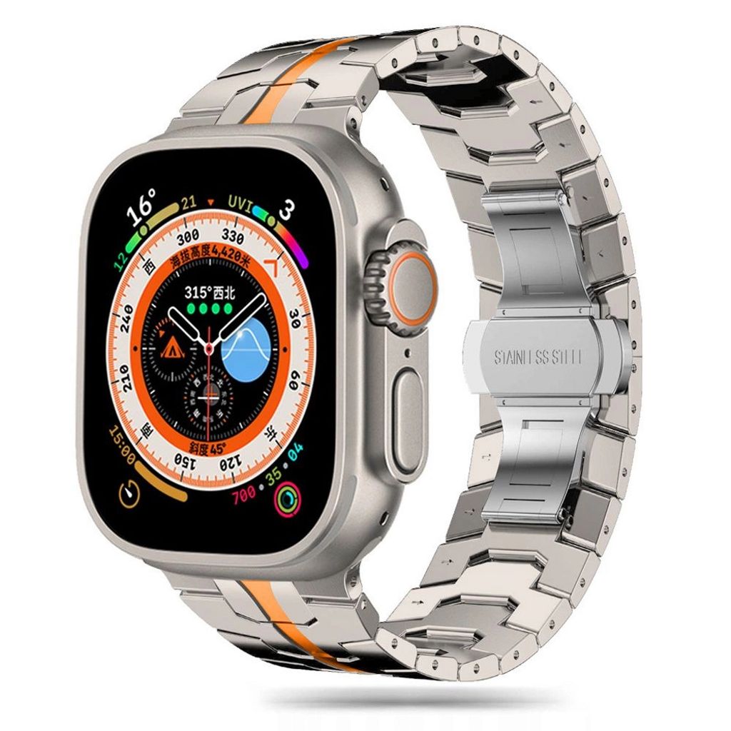 Tech-Protect Klockarmband Apple Watch 4/5/6/7/8/9/SE/Ultra 1/2 - Titanium