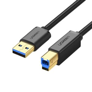 Ugreen USB-A 3.0 till USB-B Skrivarkabel 5Gbps, 1m - Svart