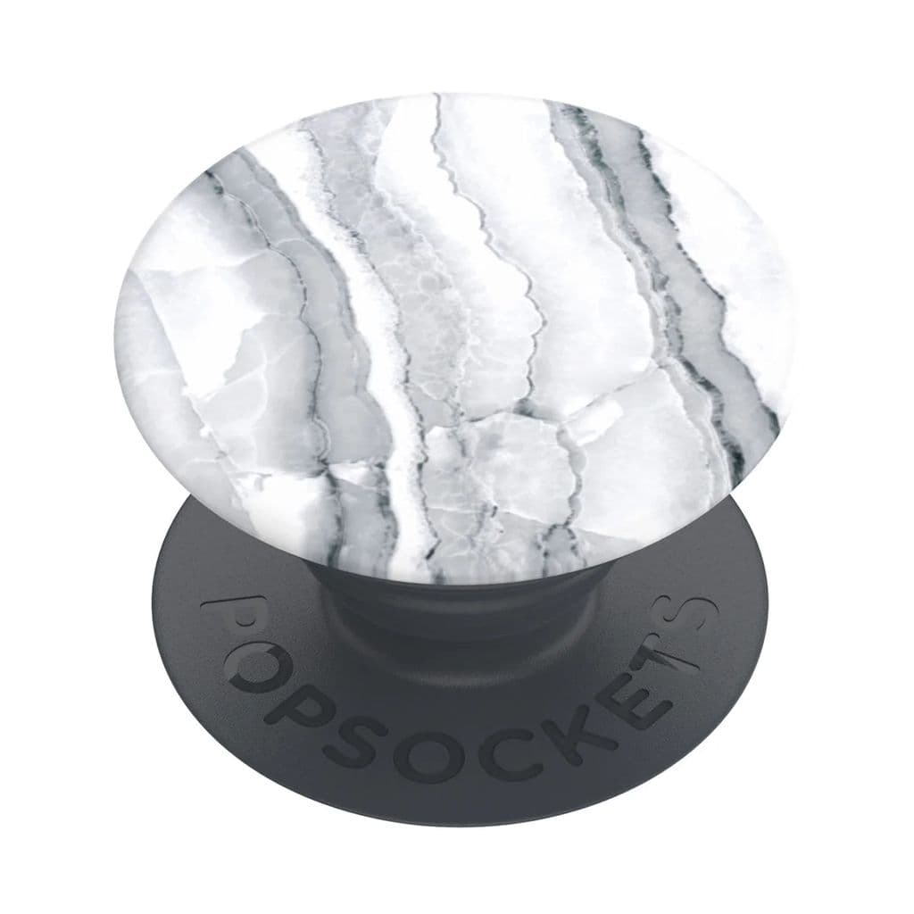 POPSOCKETS Basic Grepp med ställfunktion - White Granite