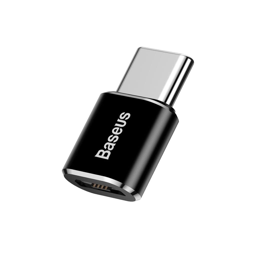 Baseus Mini Micro-USB till USB-C-adapter - Svart
