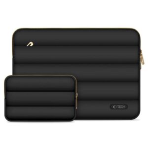 Tech-Protect Puffy Laptopfodral 13-14" med tillbehörsväska - Svart