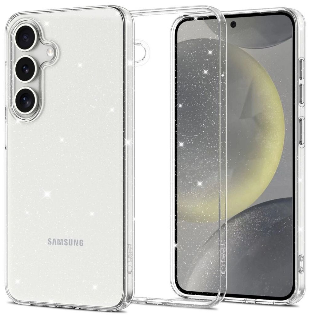 Tech-Protect Samsung Galaxy S25 Flexair Glitter Skal - Transparent