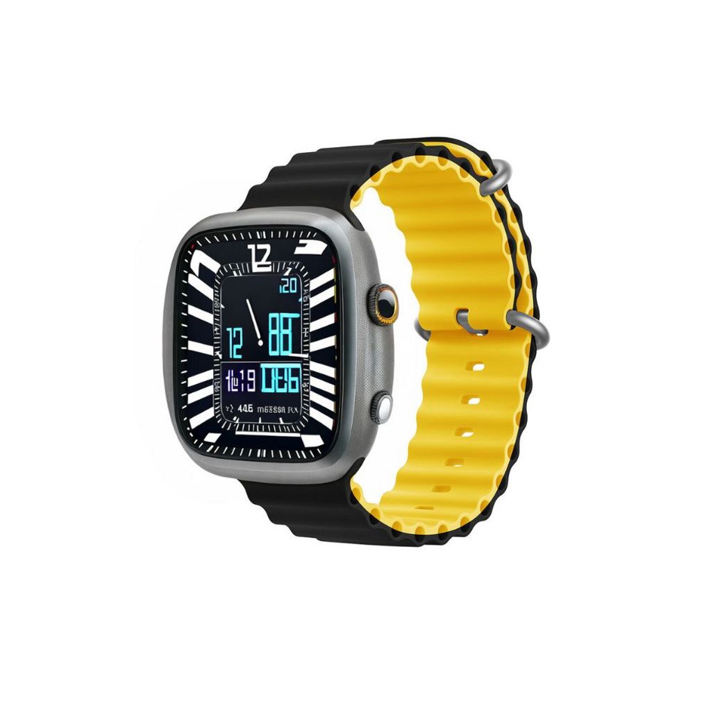 Devia Apple Watch 42/44/46/49mm Klockarmband Deluxe Sport6 - Svart/Gul