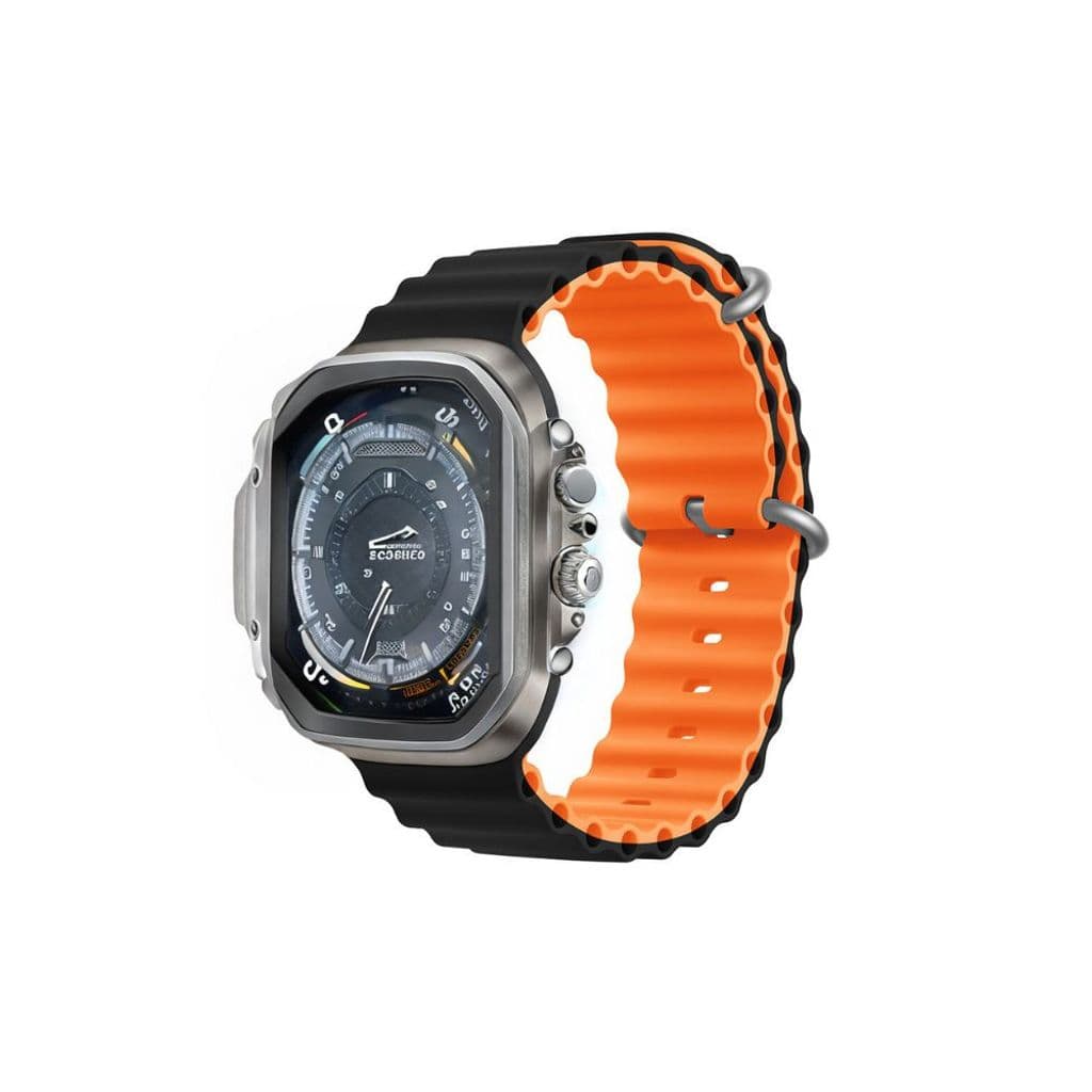 Devia Apple Watch 38/40/41/42mm Deluxe Sport6 Klockarmband - Svart/Orange