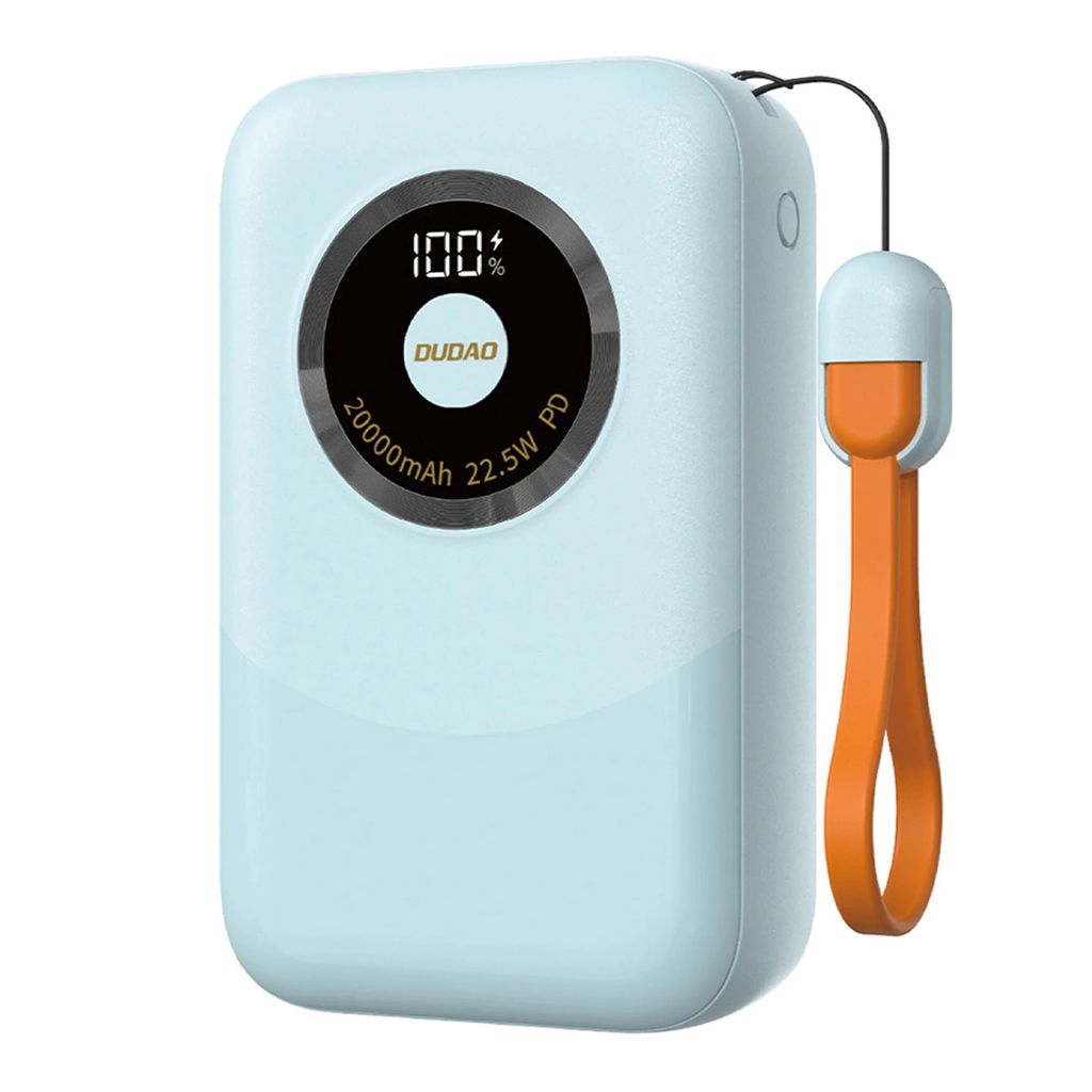 Dudao K21 Mini Powerbank 10000mAh USB-A / USB-C 22,5W - Blå