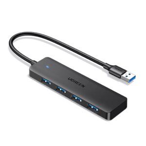 Ugreen USB-A hubb med 4x USB-A 3.0 - 15cm, Svart