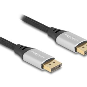Delock DisplayPort-kabel 16K @ 60Hz, 1m - Silver