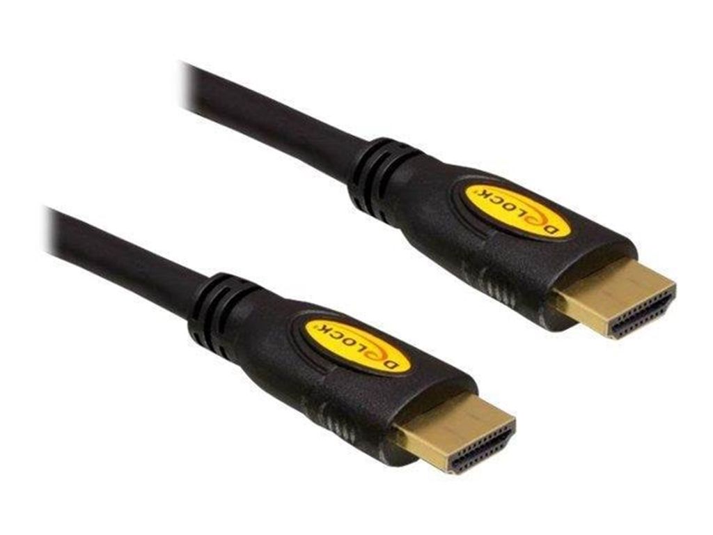 Delock HDMI-kabel med hög hastighet och Ethernet 4K, 1 m