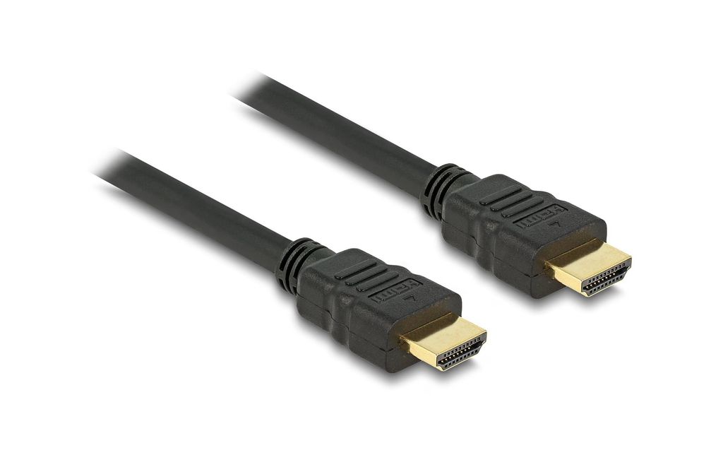 Delock HDMI-kabel med hög hastighet och Ethernet 4K @ 30Hz, 1m - Bild 2