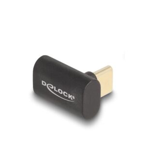 Delock USB-C vinklad adapter hane till hona, 40 Gbps, 100W PD, 8K @ 60Hz