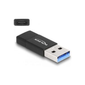 Delock USB-A till USB-C honadapter, aktiv - svart