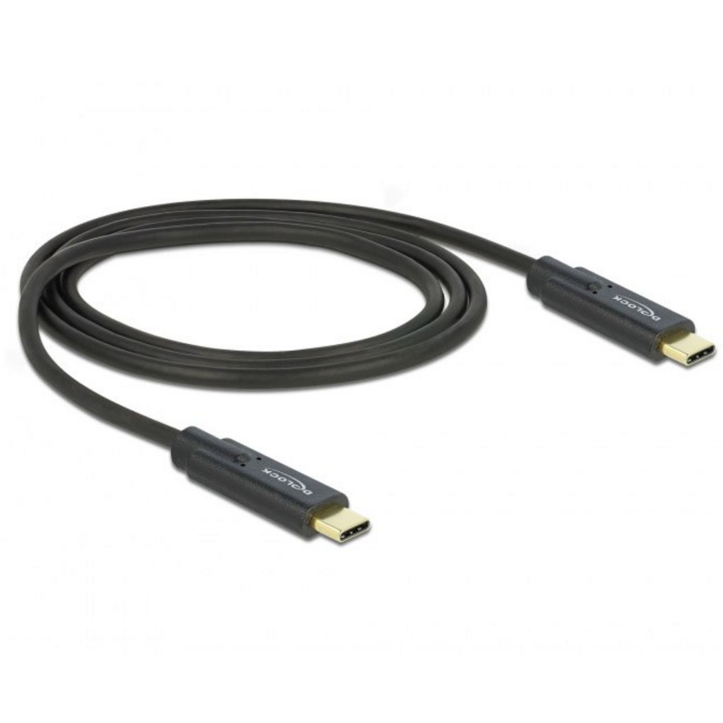 Delock USB-C till USB-C-kabel, 10 Gbps, 5A PD, 1 m