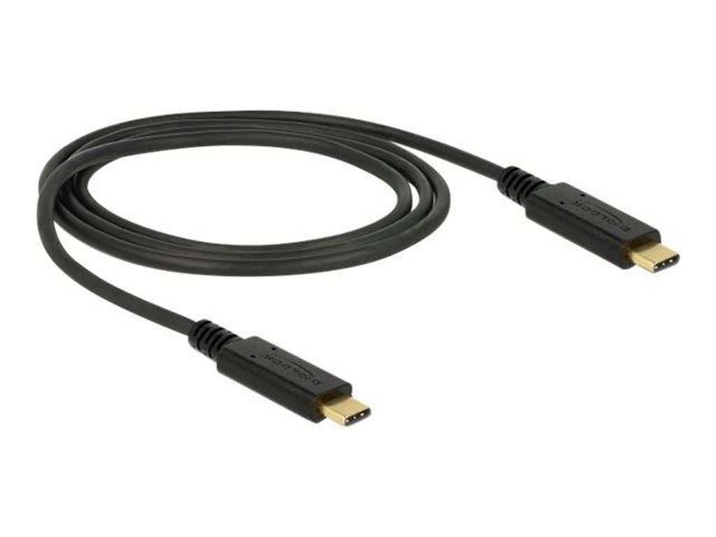 Delock USB-C till USB-C-kabel, 10 Gbps, 3A PD, 1 m