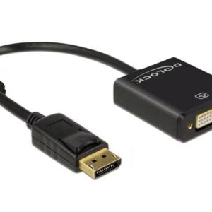 DeLOCK DisplayPort till DVI Adapter 4K 20cm - Svart