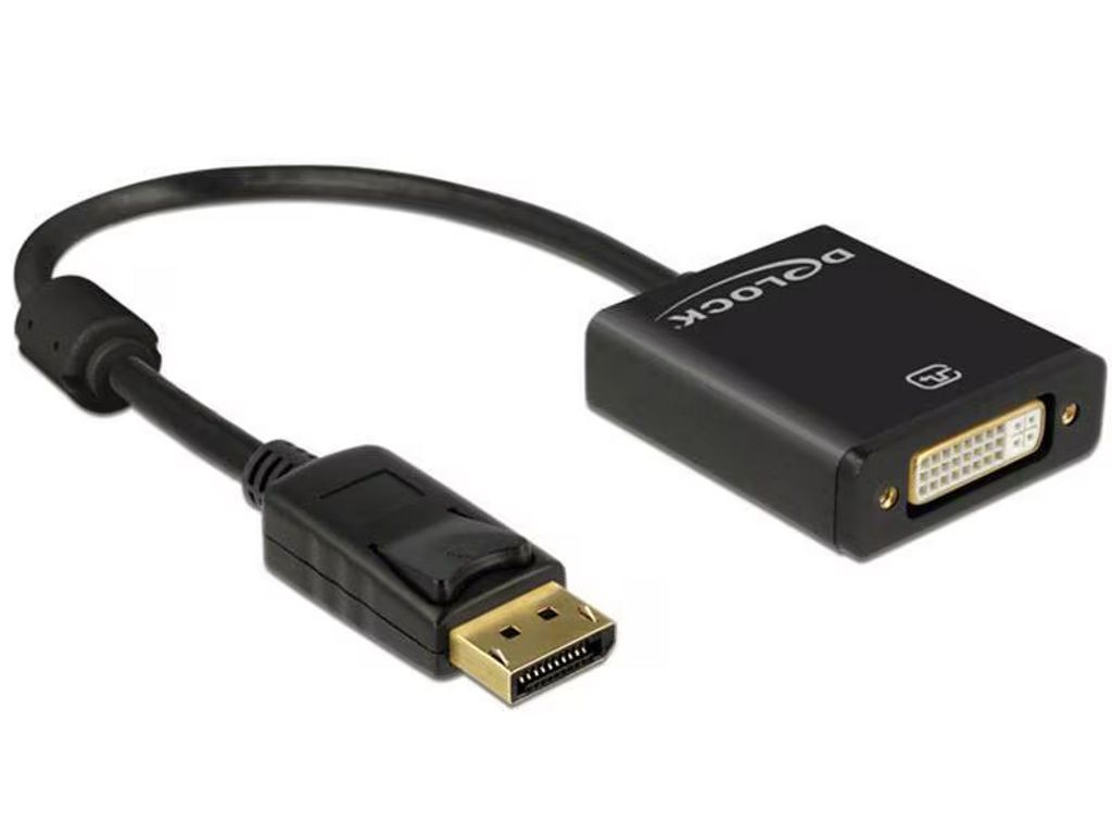 DeLOCK DisplayPort till DVI Adapter 4K 20cm - Svart