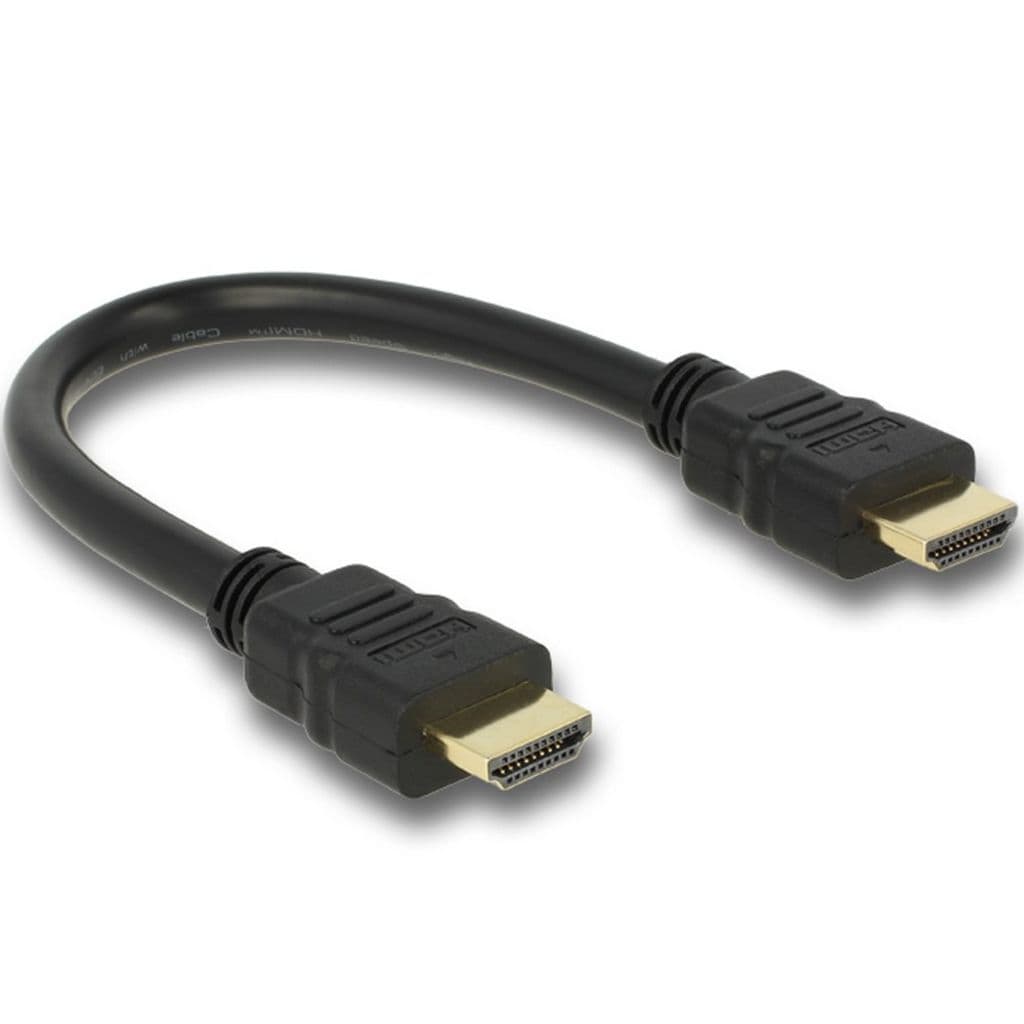 Delock HDMI-kabel med hög hastighet och Ethernet 4K @ 30Hz, 0,25m