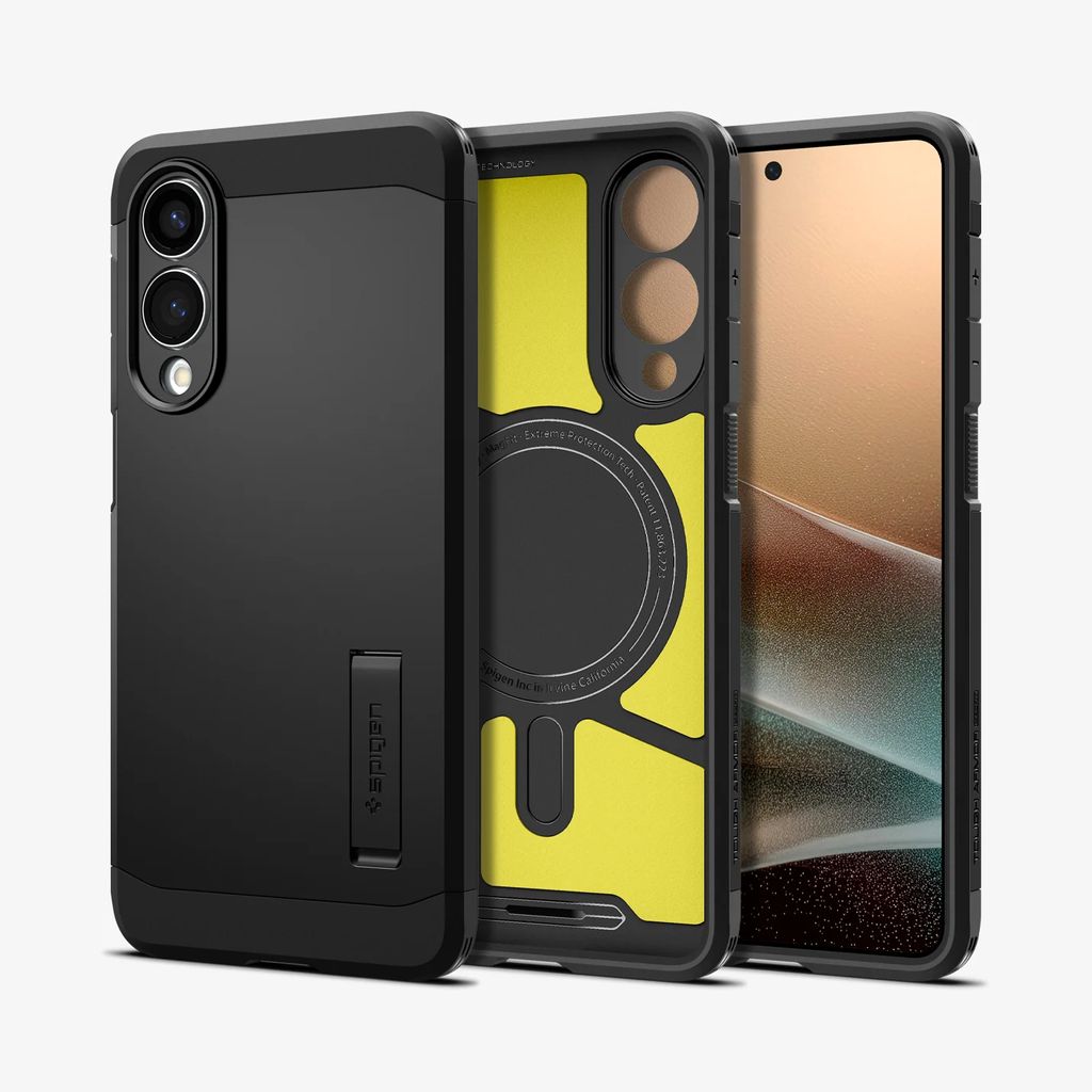 Spigen Samsung Galaxy S25 Edge Tough Armor MagFit Skal - Svart