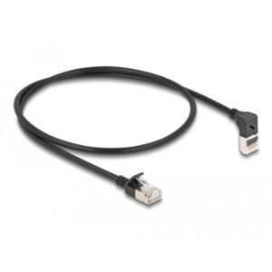 DeLOCK Cat 6A S/FTP Slim RJ45 Kabel 90° uppåt 0,5m
