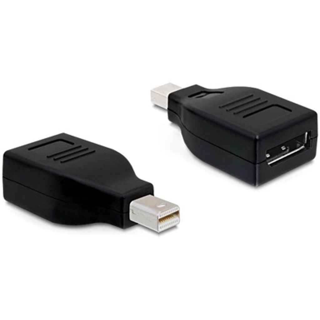 Delock Adapter mini DisplayPort hane till DisplayPort hona - Svart