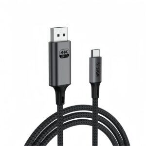 SiGN USB-C till DisplayPort-kabel 4K@60Hz, 2m - Svart