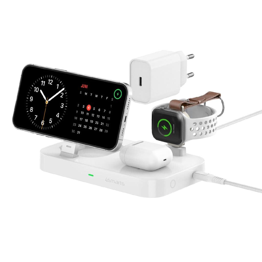 4smarts Qi2 Charging Station Trident for Smartphone / Apple Watch – Vit