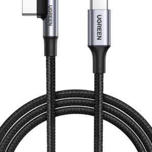 UGREEN USB-C till USB-C vinklad snabbladdningskabel 60W PD, 3m - Svart