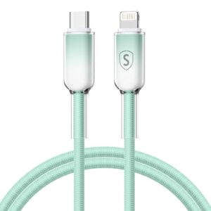 SiGN Dynamic Series USB-C till Lightning Kabel 2.4 A, 1m – Grön