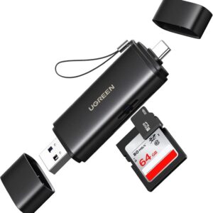 UGREEN 2-i-1 USB-C/USB-A minneskortläsare