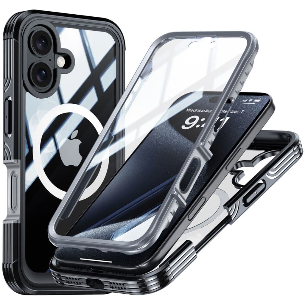 iPhone 16 Plus Skal med Skärmskydd - Svart