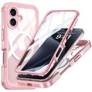 iPhone 16 Plus Skal med Skärmskydd - Rosa
