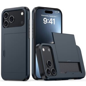 iPhone 17 Pro Skal med kortfack - Mörkblå