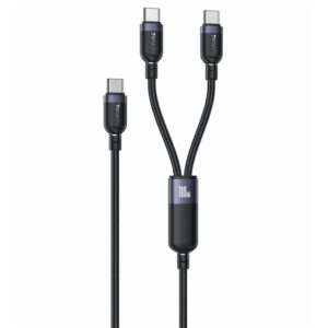Yesido CA92 USB-C kabel till 2x USB-C - Svart