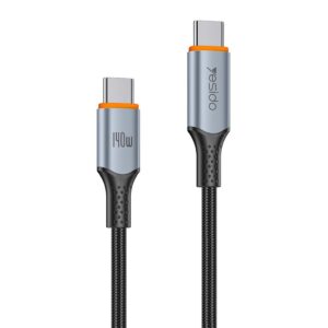 Yesido CA212 USB-C till USB-C Snabbladdningskabel 140W, 1,2m