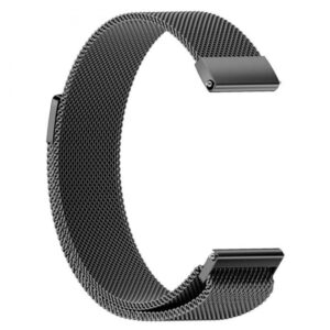 Garmin Vivoactive 4S/Vivomove 3S m.fl. Milanesiskt armband - Svart