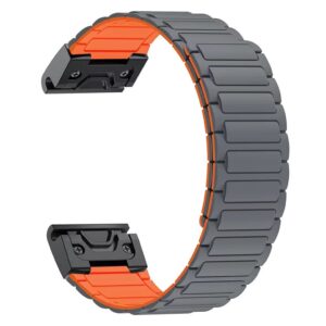 Garmin Fenix 8/Fenix 8 Pro armband Silikon - Grå/Orange