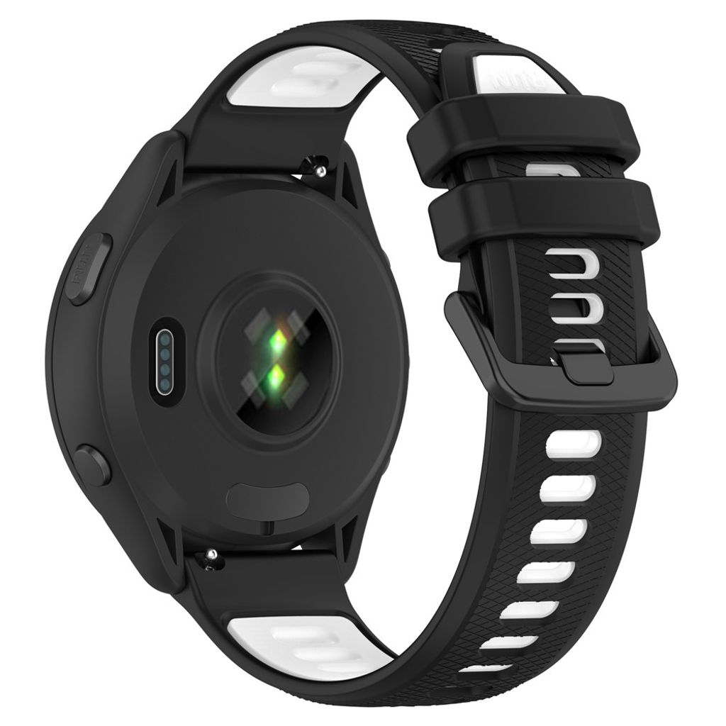 Samsung Galaxy Watch/Garmin Armband Silikon - Svart/Vit