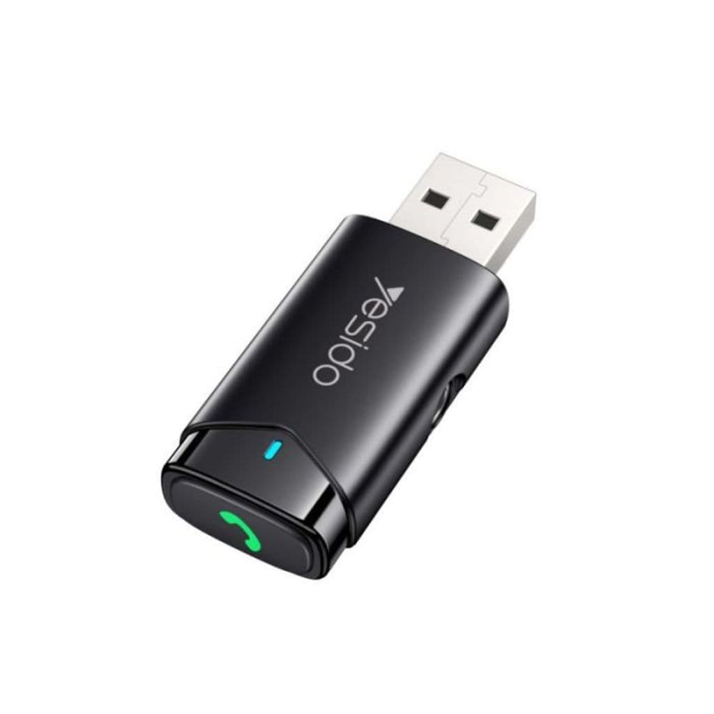 Yesido USB-A Bluetooth 5.0 till 3.5mm AUX-sändare – Svart