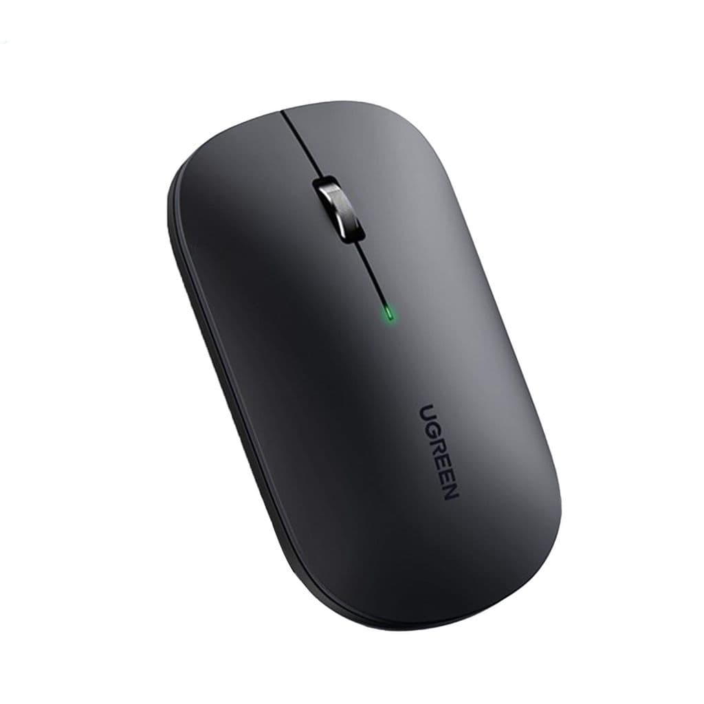 UGREEN trådlös mus, 4000DPI, 2,4GHz WiFi + Bluetooth - Svart