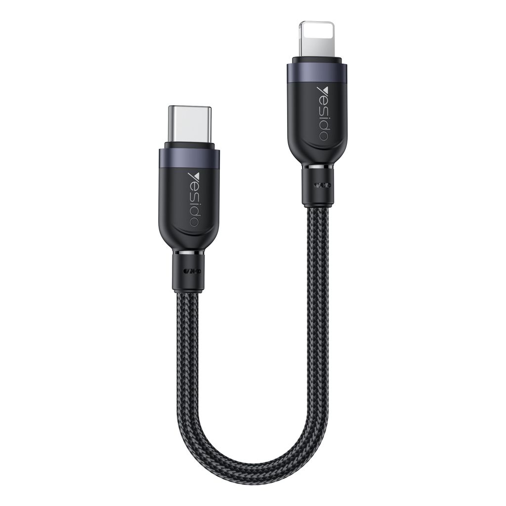 Yesido CA187 USB-C till Lightning Snabbladdningskabel 0.3 m - Svart