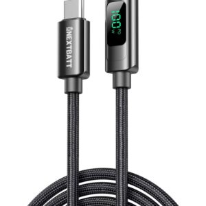 NEXTBATT USB-C till USB-C-kabel 100W, 5A, 2m - Svart