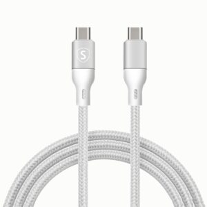SiGN USB-C till USB-C Kabel 60W PD, 1m - Vit