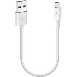 SiGN USB-C Kabel för Snabbladdning 2.4A, 0,25m - Vit