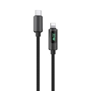 NEXTBATT USB-C till Lightning-kabel 30W PD, 2m - Svart