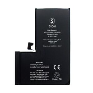 SiGN Batteri till iPhone 15 Pro Max - 4730mAh