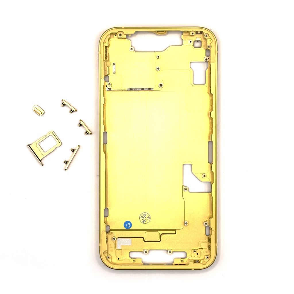 iPhone 14 Mittram utan logga - Gul